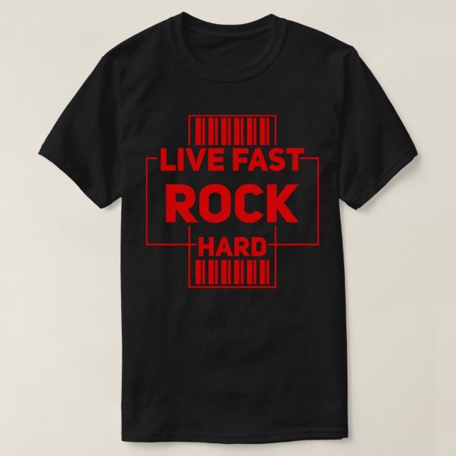 T-shirt Live Fast Rock Hard (Design devant)