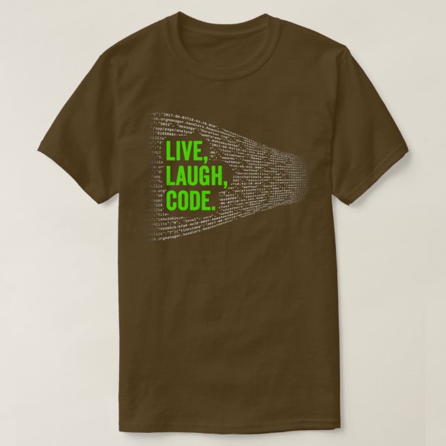 T-shirt Live Laugh Code (Design devant)