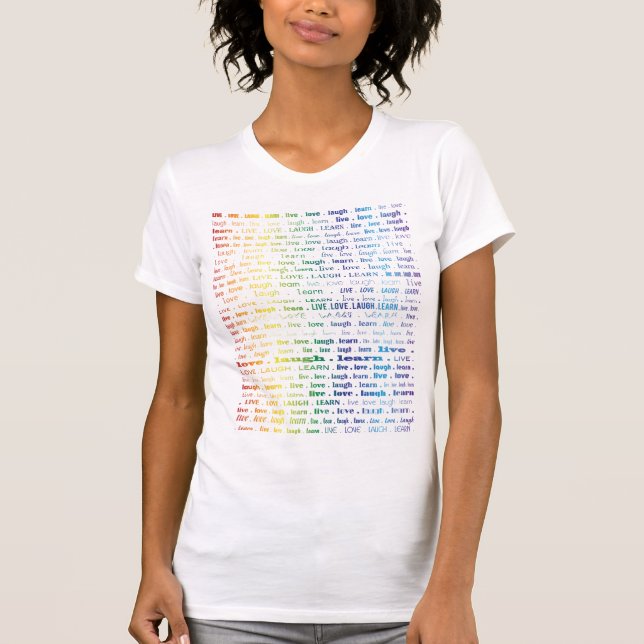 T-shirt Live.Love.Laugh.Learn (Devant)