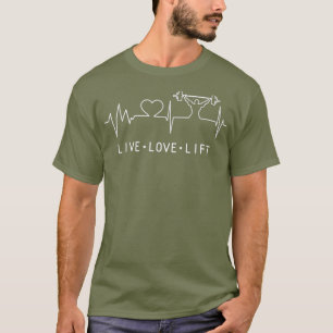 T-shirt Live Love Lift Entraînement Poids Lifting