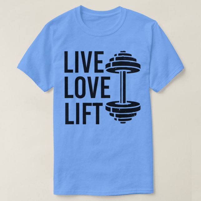 T-shirt Live Love Lift Entraînement pour Hommes Femmes Poi (Design devant)