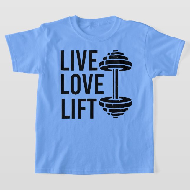 T-shirt Live Love Lift Entraînement pour Hommes Femmes Poi (Poser)