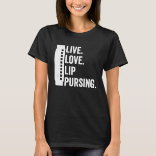 T-shirt Live Love Lip Purification Harmonica Player
