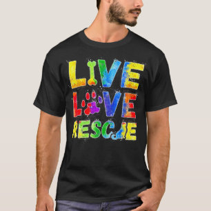 T-shirt Live Love Secourt avec un cadeau Paw Amoureux de l