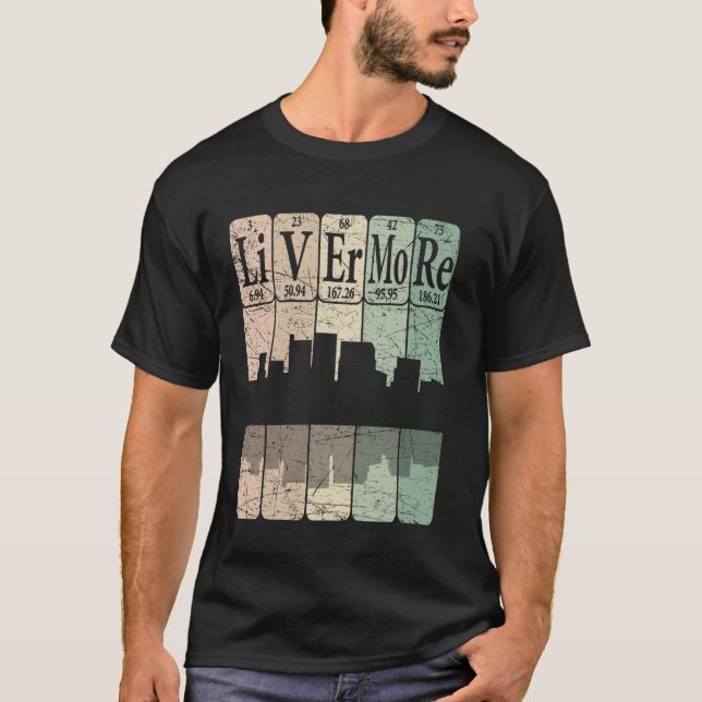 T-shirt Livermore Éléments de tableau périodique Livermore (Devant)