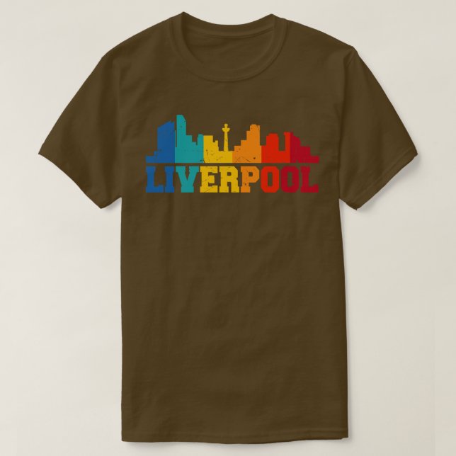 T-shirt Liverpool Retro Skyline (Design devant)