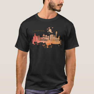 T-shirt Liverpool Skyline Angleterre Royaume-Uni