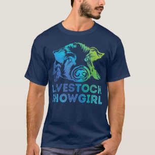 T-shirt Livestock Showgirl Showing Pigs At The Fair4078 