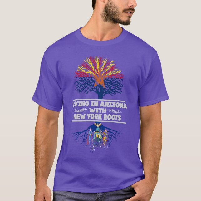 T-shirt Living Arizona Avec New York Root Cadeau (Devant)