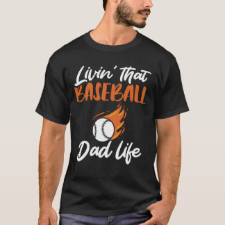 T-shirt Livinhat Baseball Dad Life Sports Fathers Day fami