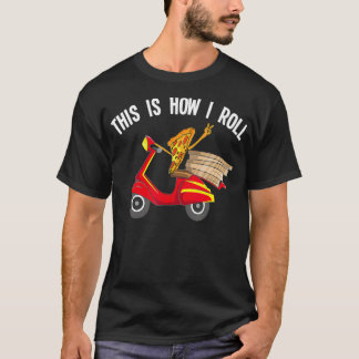 T-shirt Livraison de pizza Guy Idée cadeau drôle Scooter c