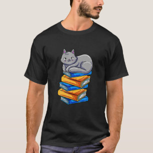 T-shirt Livre Cat Bookworm Novel Booknerd Lecture Livre