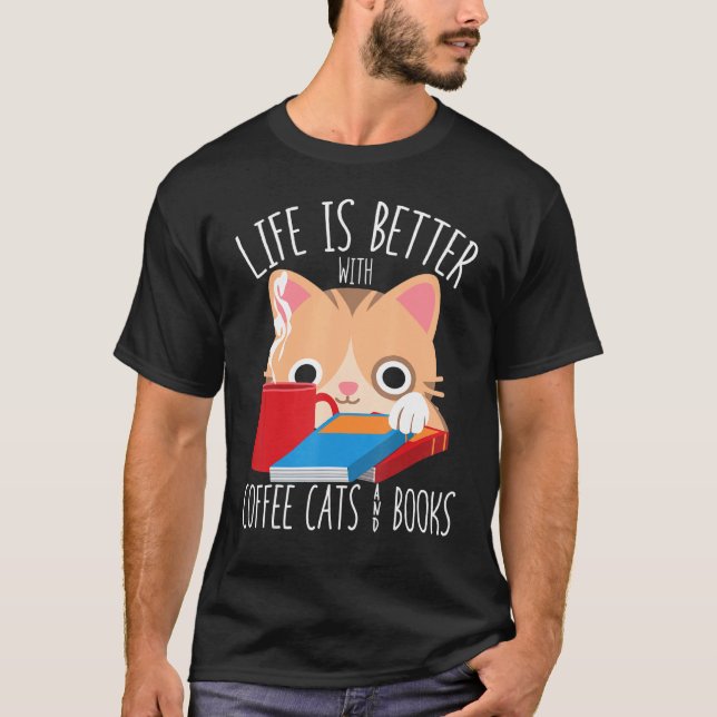 T-shirt Livre de café Abibliophobia Lecteurs Bookish Boo (Devant)