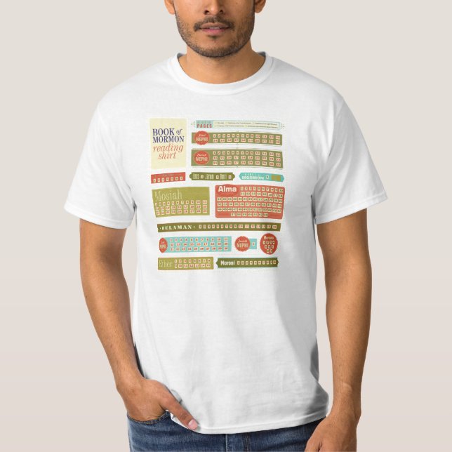 T-shirt Livre de chemise de lecture de mormon (Devant)