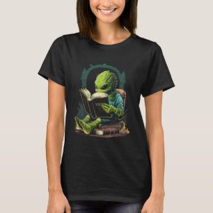 T-shirt Livre de lecture Alien UFO Extraterrestrial Reader