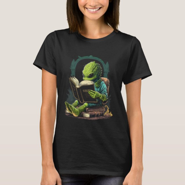 T-shirt Livre de lecture Alien UFO Extraterrestrial Reader (Devant)