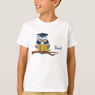 T-shirt Livre de lecture futé de hibou   Personalizable