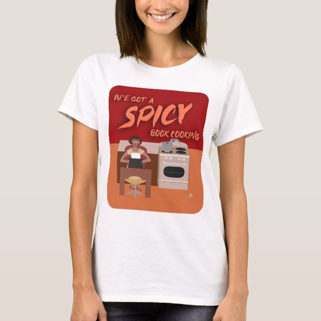 T-shirt Livre épicé Cuisine Romance Auteur Foyer (Devant)