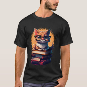 T-shirt Livre Fan de chat bibliophile Chats et Livres 1
