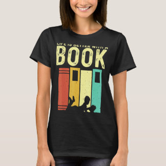 T-shirt Livre Hommes Lecteurs Lecteurs Bibliothécaire