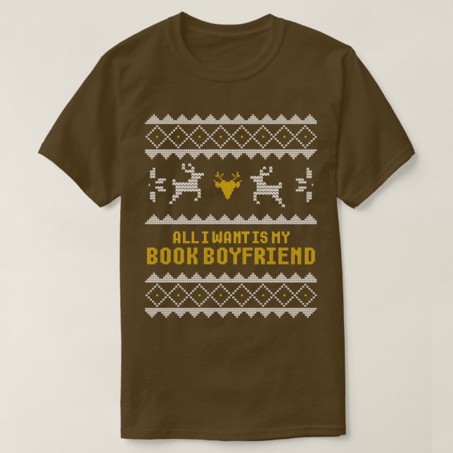T-shirt Livre livre cadeaux de Noël cadeaux de Noël gif (Design devant)