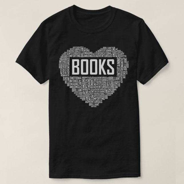 T-shirt Livre Lover Heart Cadeau Ver livre Cadeaux Amour L (Design devant)