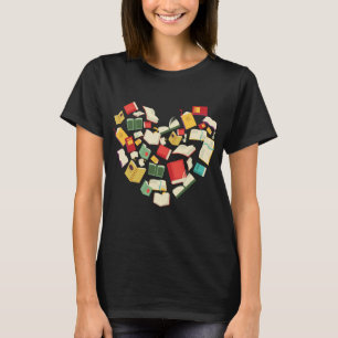 T-shirt Livre Lover Heart Shape Reading Club Librairie Liv