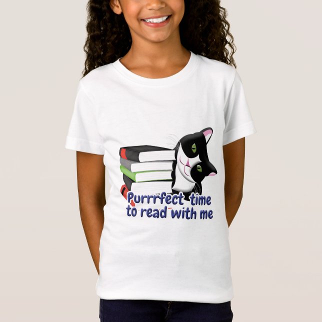 T-Shirt Livre Reader Cat (Devant)