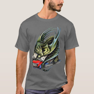 T-shirt Livre Wyrm Dragon magique Livre Worm Lecture Tee
