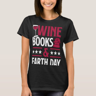 T-shirt Livres À Vins Et Jour des terres Livre D'Amour Au 