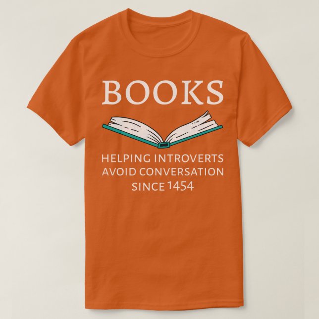 T-shirt Livres Aidant Les Introvertis Éviter La Conversati (Design devant)