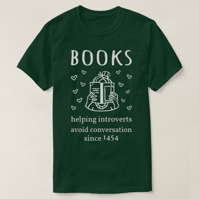 T-shirt Livres Aidant Les Introvertis Éviter La Conversati (Design devant)