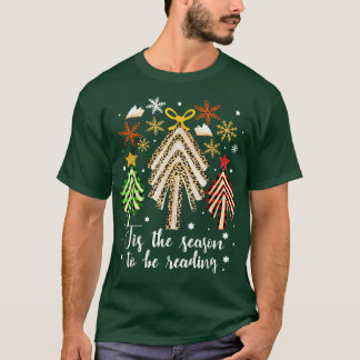 T-shirt Livres Arbre De Noël C'Est La Saison Pour Lire
