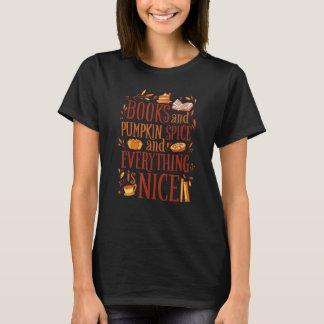 T-shirt Livres Citrouille Spice Et Nice Halloween Pour Les