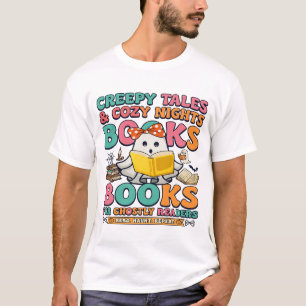 T-shirt Livres Contes Effrayants Fantôme Lecture Toile D'A