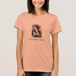 T-shirt Livres d'amour de la pièce en t des femmes vrais