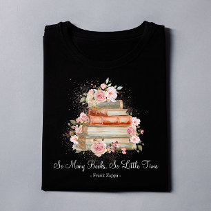 T-shirt Livres de citations personnalisées et roses roses 