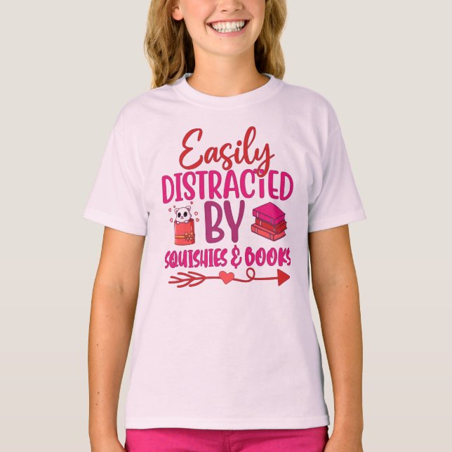 T-shirt Livres de Squishies facilement distraits (Devant)