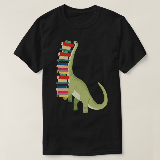 T-shirt Livres Dinosaur Lecture (Design devant)