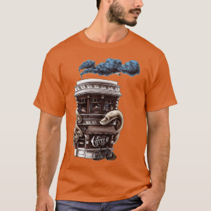 T-shirt Livres Et Café Et Chiens Et Bâton De Justice Socia