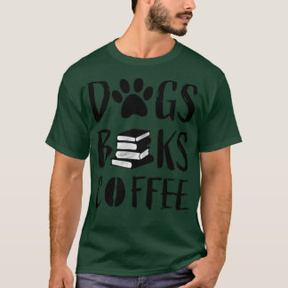 T-shirt livres et café et chiens et justice sociale 89