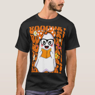 T-shirt Livres Ghost Boo Lire Livres Bibliothèque Enseigna