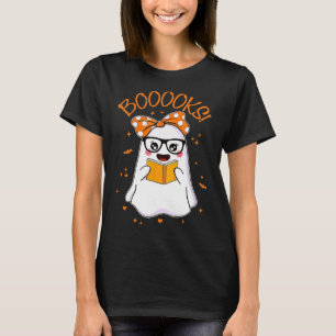 T-shirt Livres Ghost Halloween femmes enseignant bibliothè