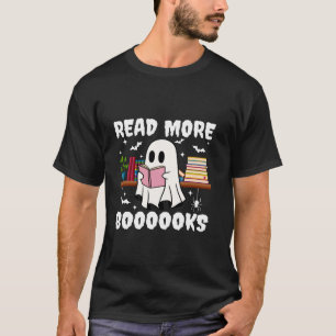 T-shirt Livres Ghost Halloween Lire plus Livres Cute Boo r