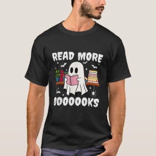 T-shirt Livres Ghost Halloween Lire plus Livres Cute Boo r
