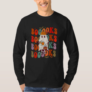 T-shirt Livres Groovy Mignon Livre de Fantôme Rétro Lectur