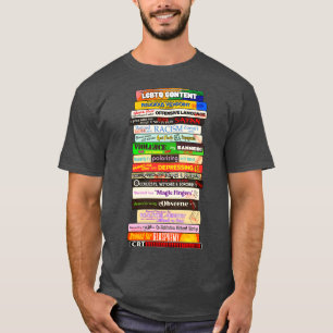 T-shirt Livres interdits Motifs de la pile Les livres sont
