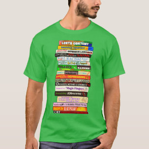 T-shirt Livres interdits Motifs de la pile Les livres sont