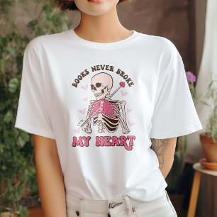 T-shirt Livres jamais brisé mon coeur Anti Valentine