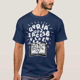 T-shirt Livres Lecture Livre Lover Alphabet